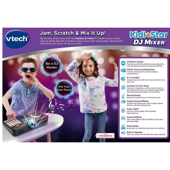 Like New - VTech Kidi Star DJ Mixer (English Version), Black - Picture 10 of 16